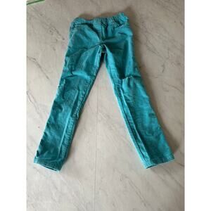 Mini Boden girls turquoise corduroy pull on pants sz 8 play condition